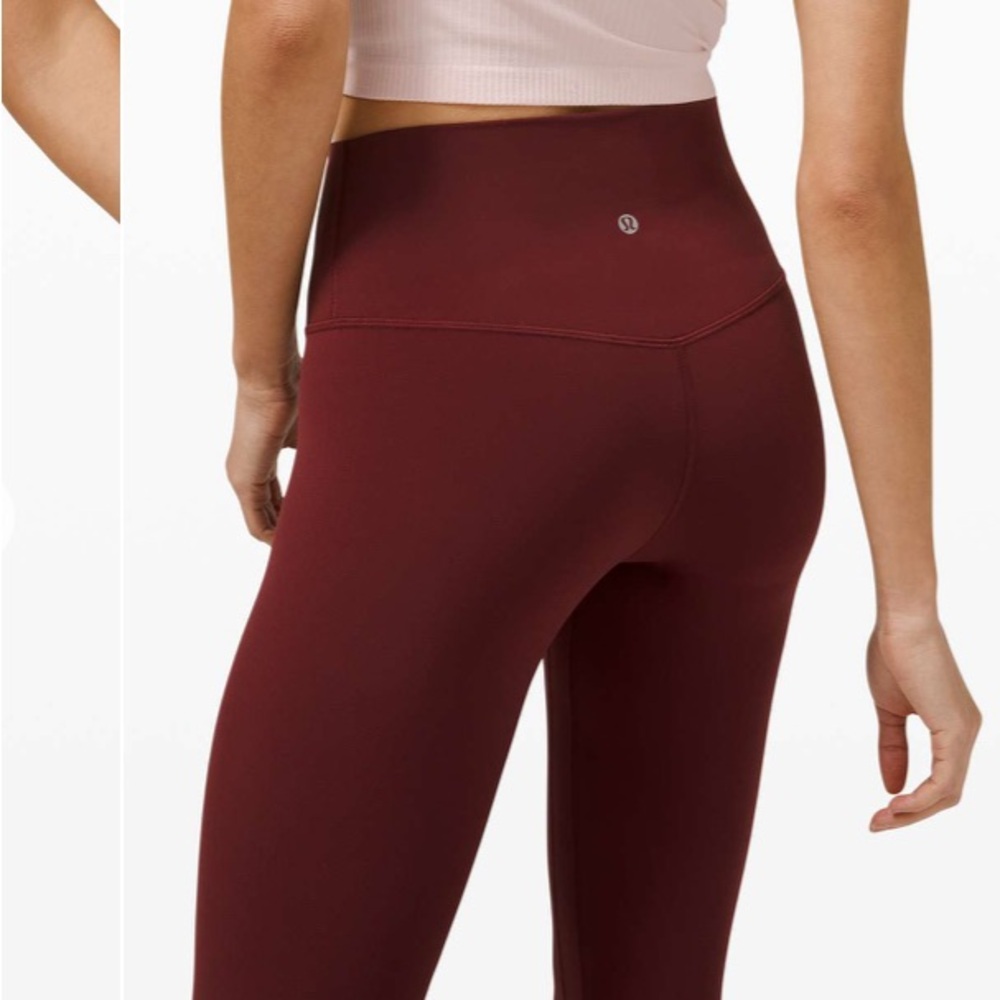 Lululemon Align Leggings Pants 25” Garnet Merlot Sz 2 Buttery Soft Full Length